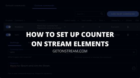 Search Streamelements Quote Command. . Streamelements counter command